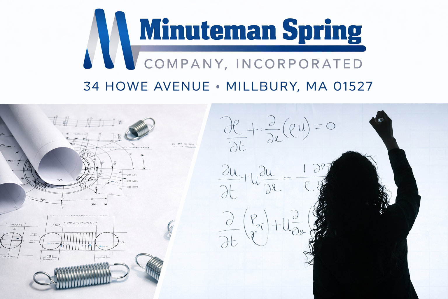 Minuteman Spring Company custom spring manufacturing facility in Millbury, Massachusetts — precision spring production since 1946