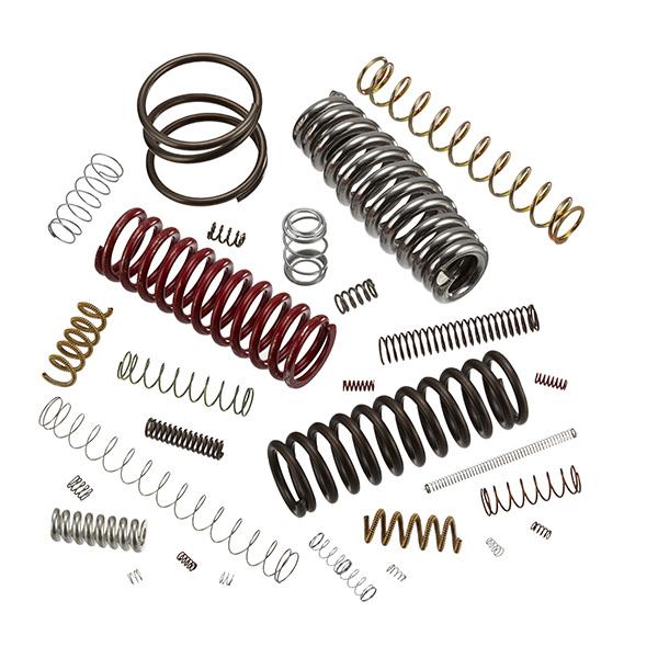 Assortment of compression springs in various materials and sizes