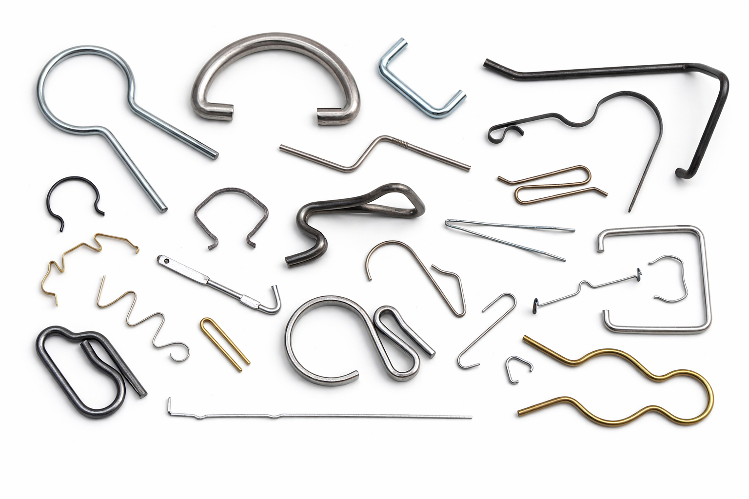 Custom wire forms including clips, brackets and retaining rings — Minuteman Spring Company Massachusetts